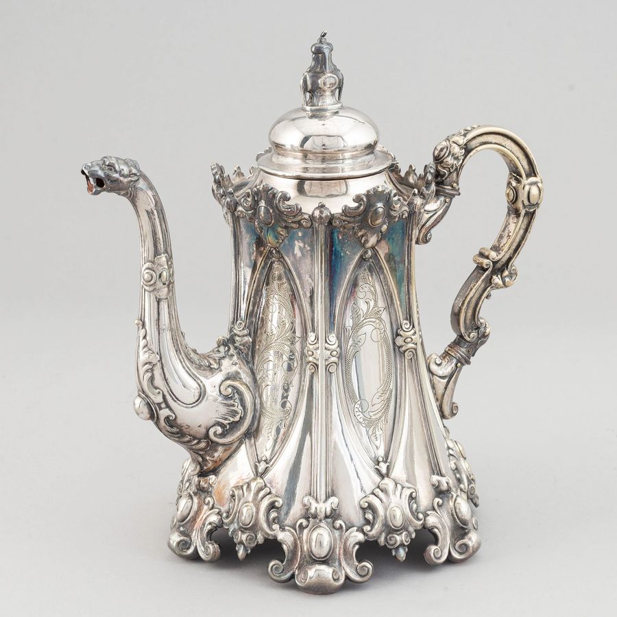 Antique Coffee service. CG Hallberg, late 19th century.