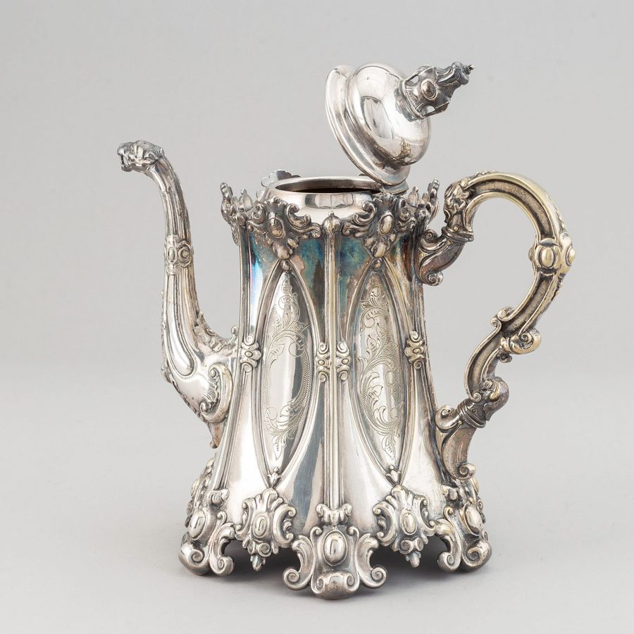 Antique Coffee service. CG Hallberg, late 19th century.