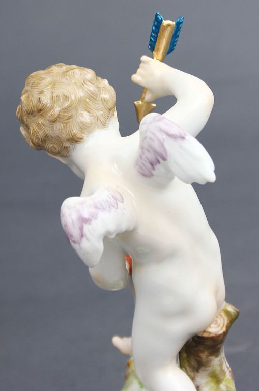 Antique Porcelain figurine Cupidsangel break heart