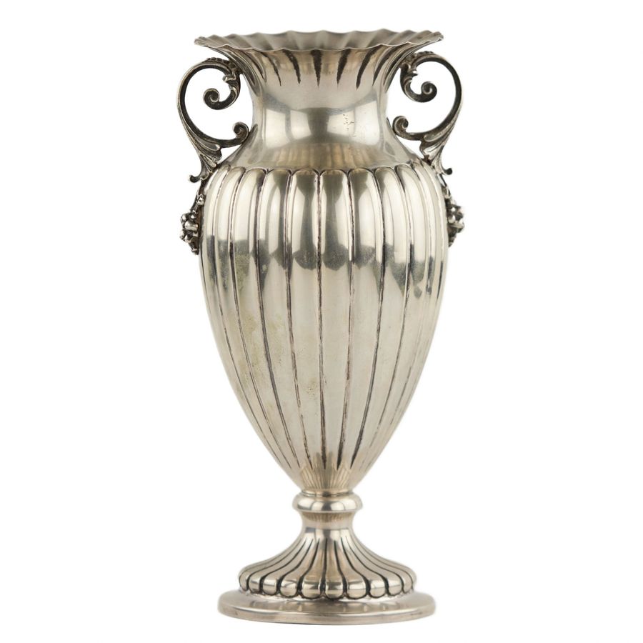 Antique Italian silver vase.