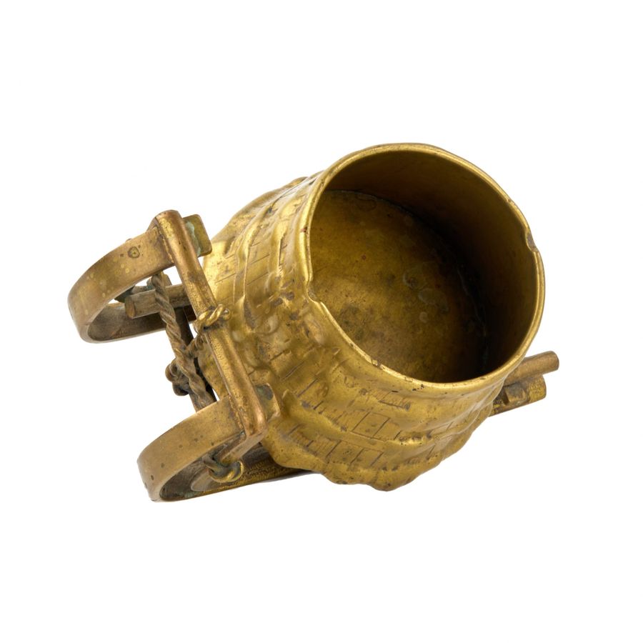 Antique Brass ashtray Water sleigh. Late 19th century