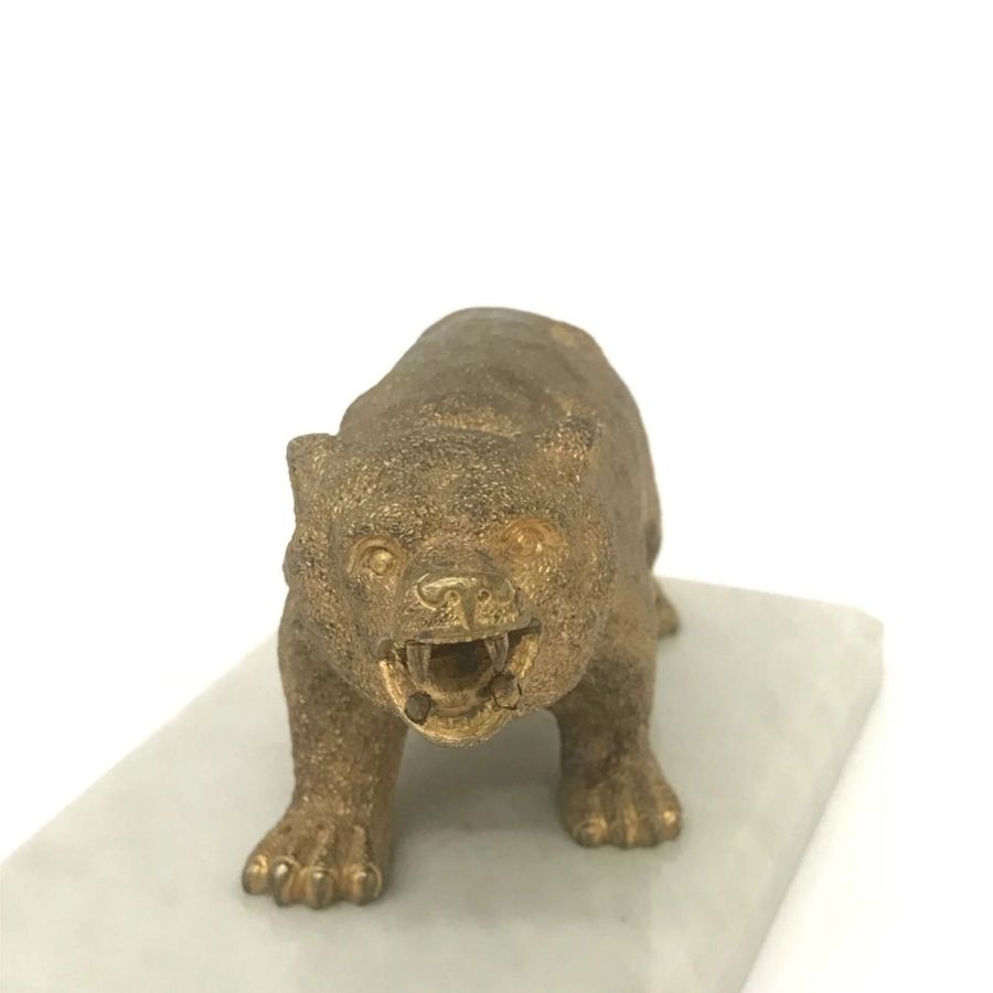 Antique Russian paperweight Bear.