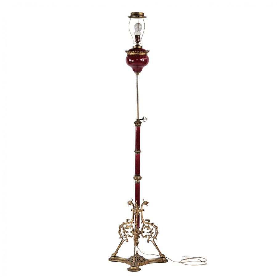 Antique Floor lamp in Art Nouveau style. turn of the 19th-20th centuries