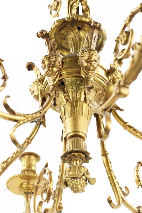 Antique Louis XVI style chandelier.