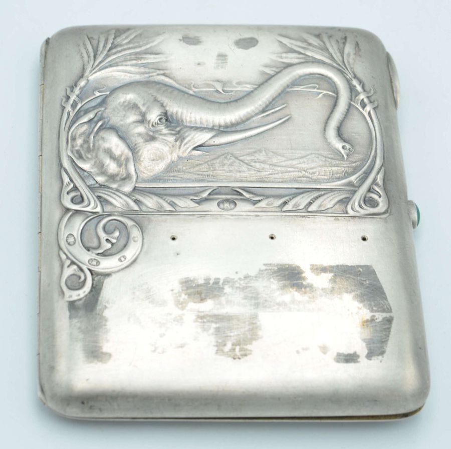 Antique Silver holder for cigarettes