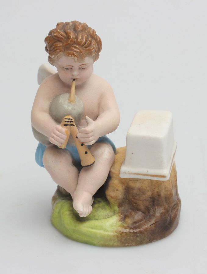 Antique Biscuit figurine Angel