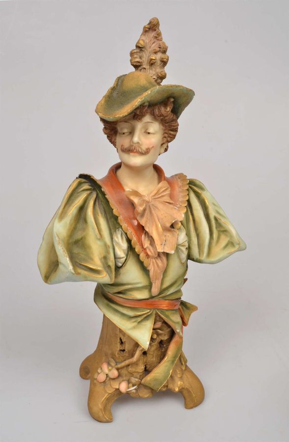 Antique Porcelain figure Male bust