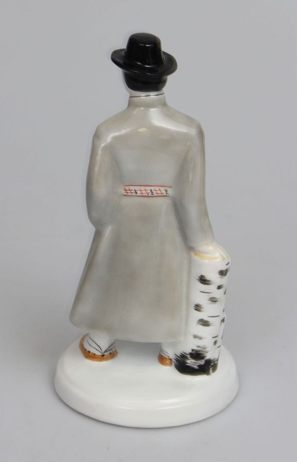 Antique Jessen faience figure Son of the Nation