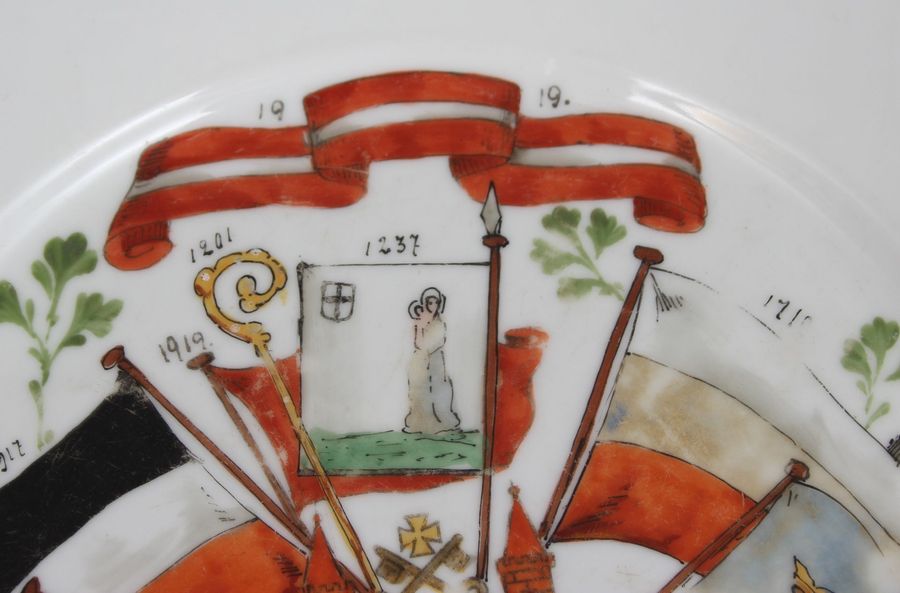 Antique Porcelain plate with painting