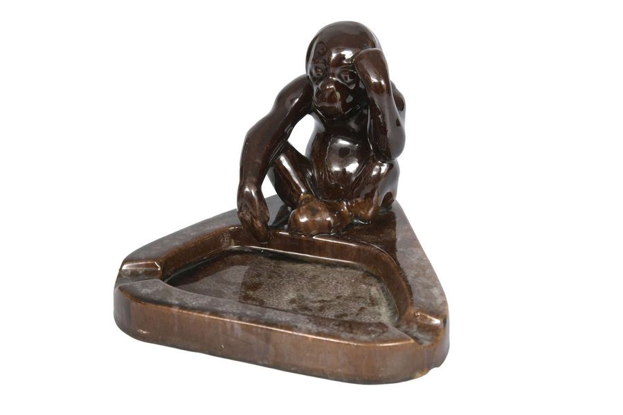 Ceramic ashtray Monkey