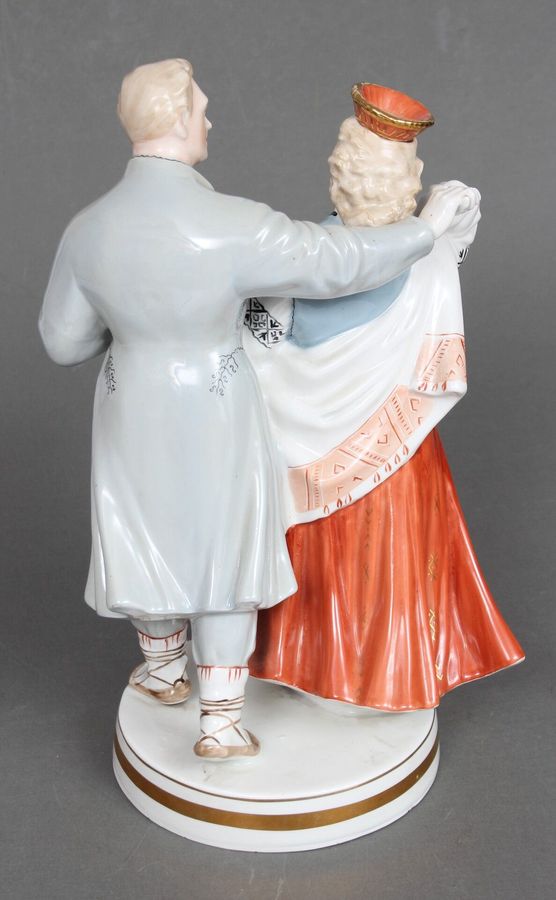 Antique Porcelain figure National son with national daughter