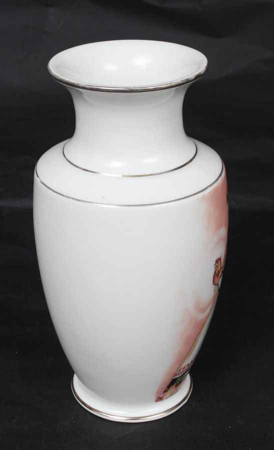 Antique Jessen porcelain vase with painting