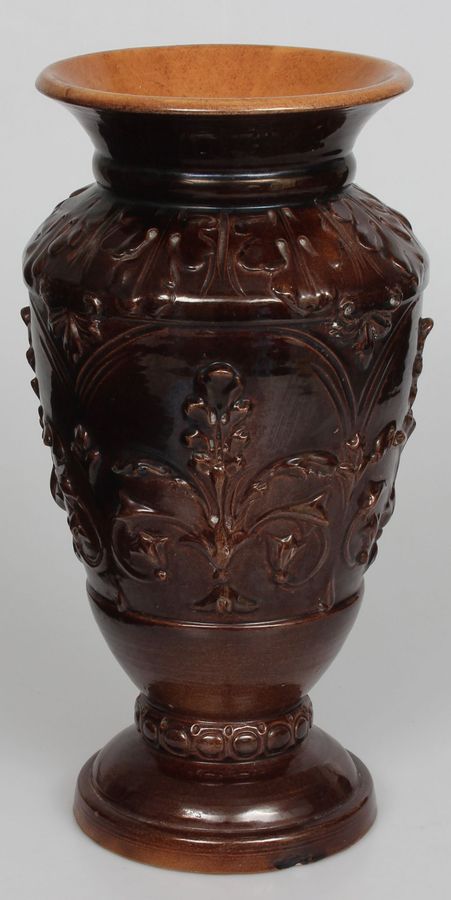 Antique Ceramic vase with folk motif