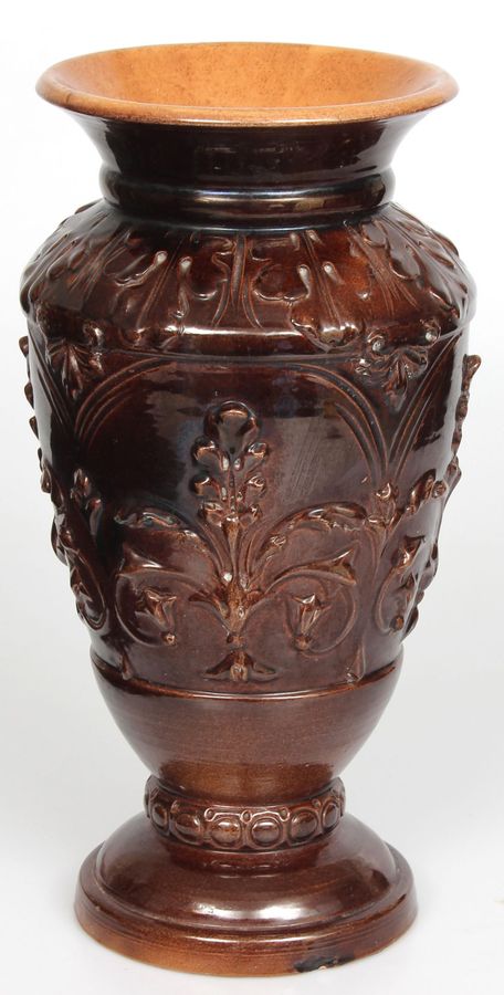 Antique Ceramic vase with folk motif