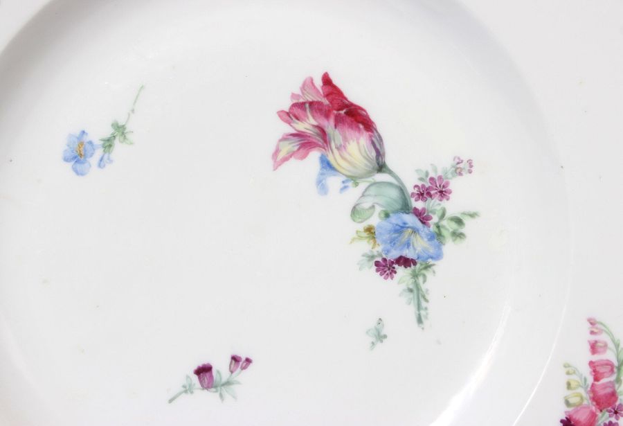 Antique Painted Meissen porcelain decorative plate