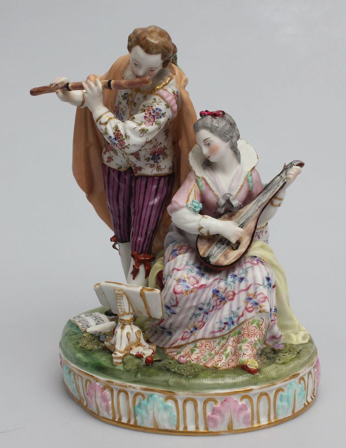 Antique Porcelain composition Musicians