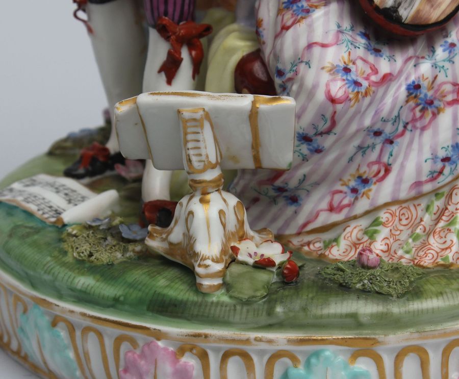 Antique Porcelain composition Musicians