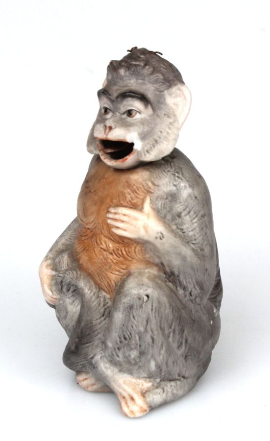 Antique Porcelain figurine Monkey with moving head