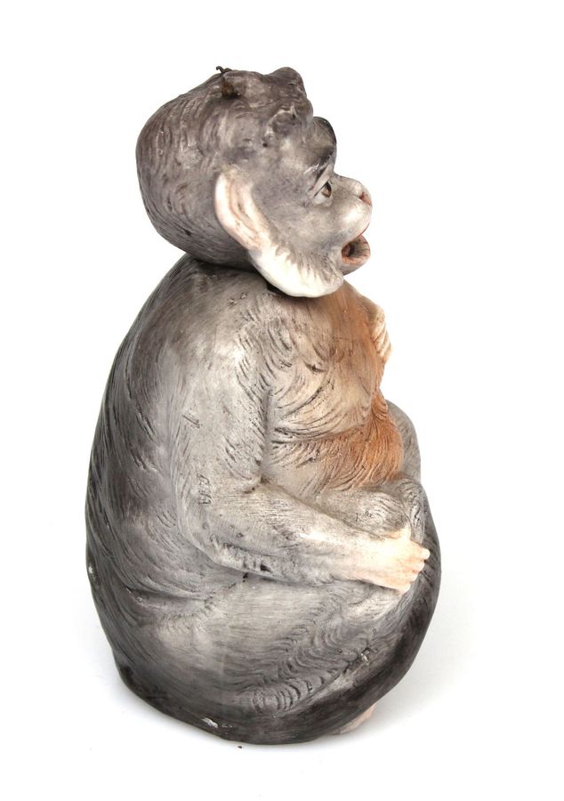 Antique Porcelain figurine Monkey with moving head