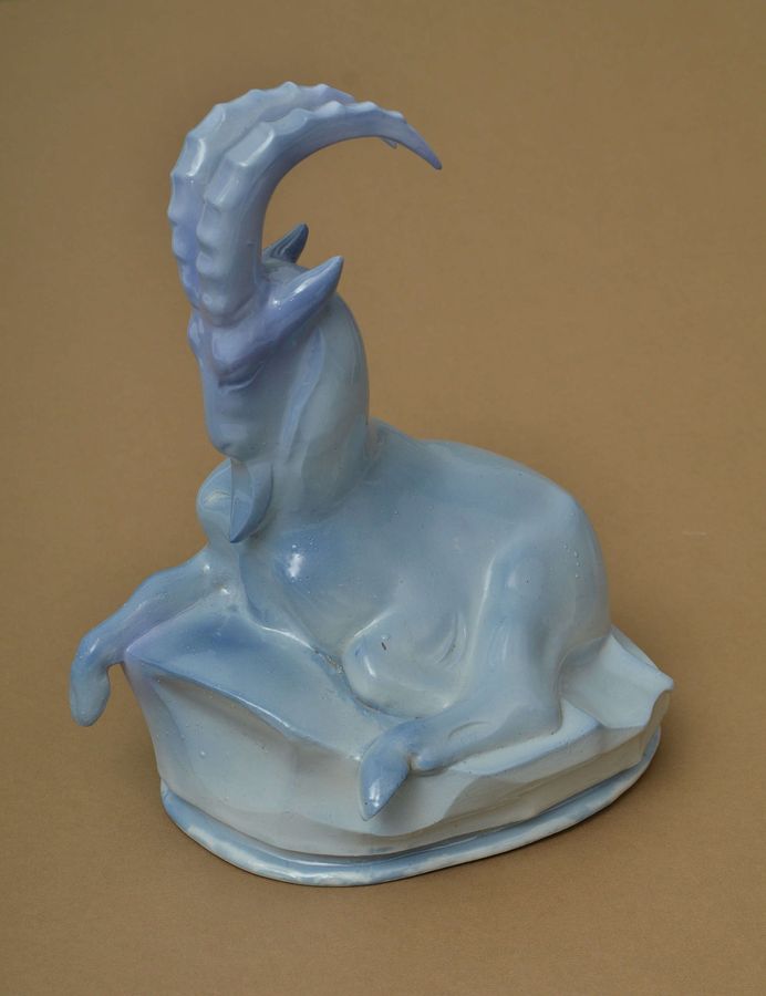 Antique Porcelain figurine Mountain goat