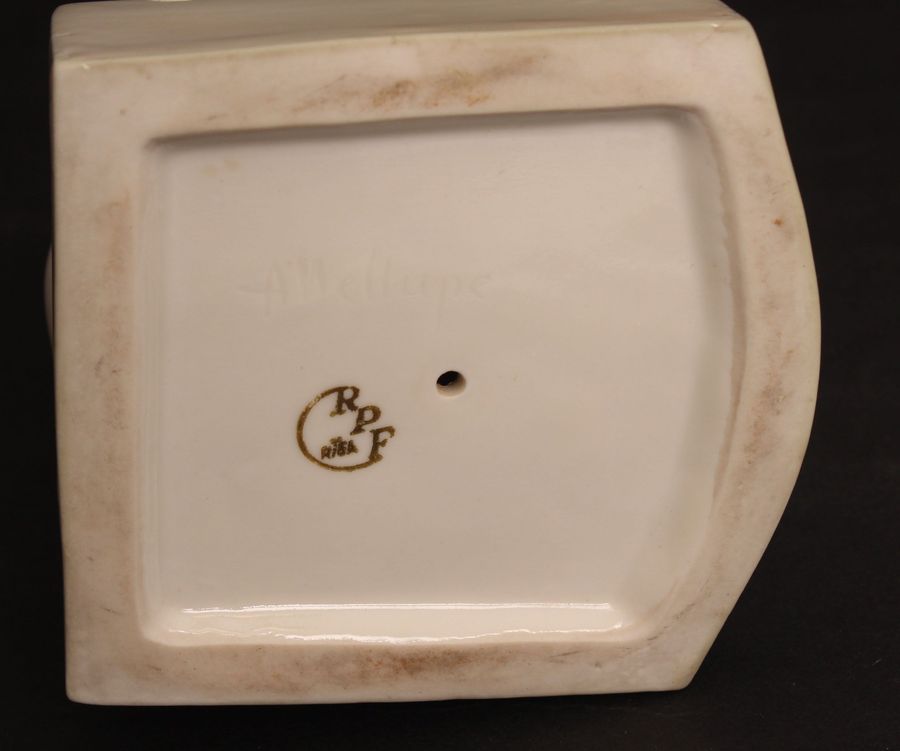 Antique Porcelain book holder White Bear