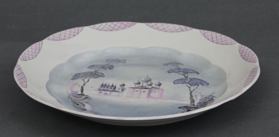 Antique Porcelain plate with church view