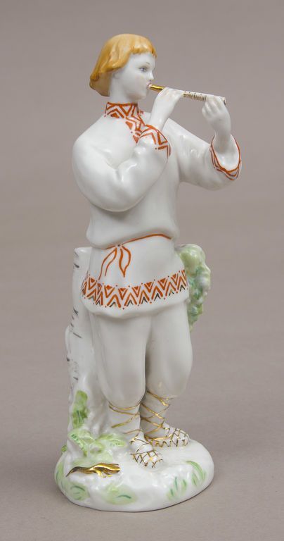 Antique Porcelain figurineLel (Young man with a pipe)