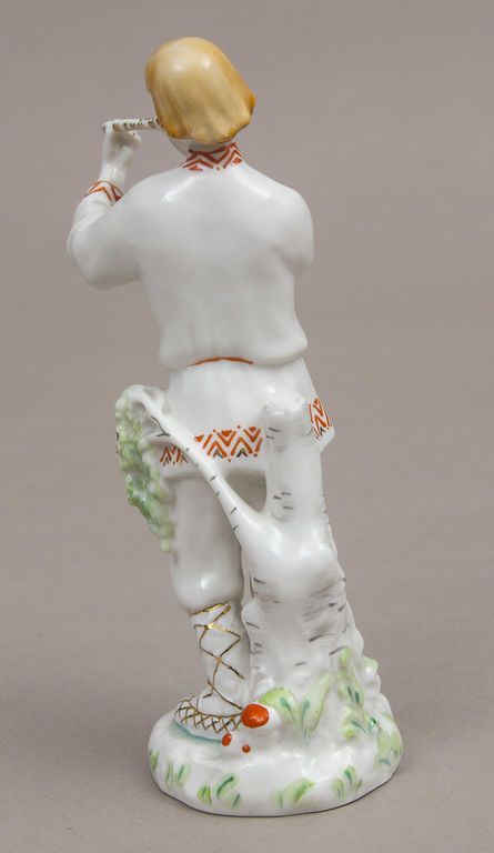 Antique Porcelain figurineLel (Young man with a pipe)