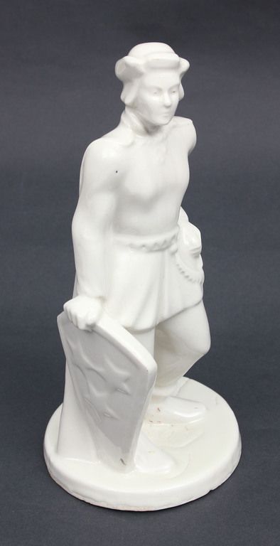 Antique Porcelain figure Lacplesis