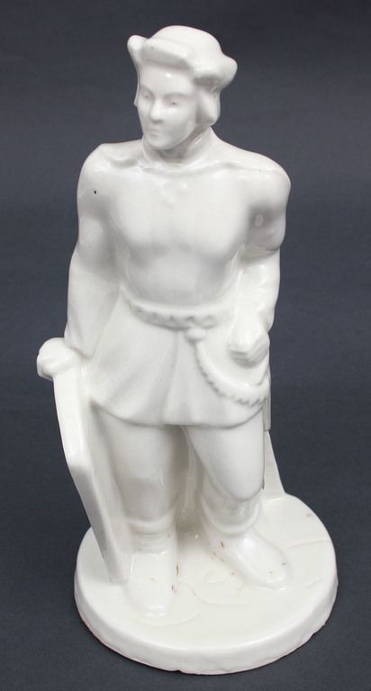 Antique Porcelain figure Lacplesis