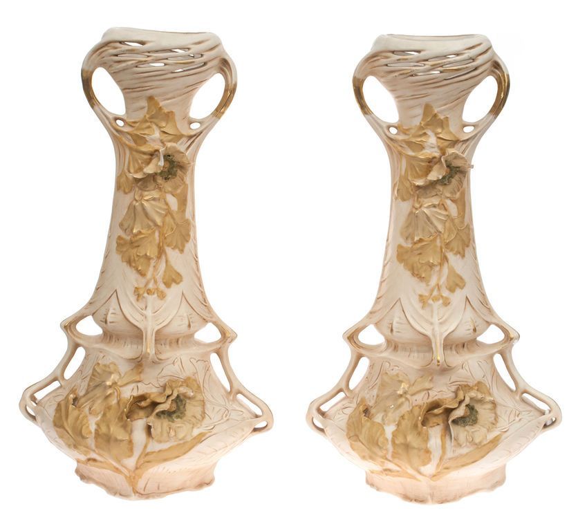 Antique Set of Art Nouveau style vases (3 pcs.)