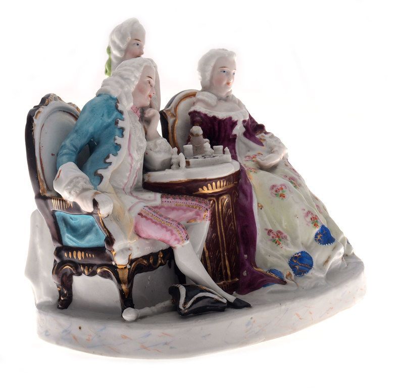 Antique Porcelain figure Chess game