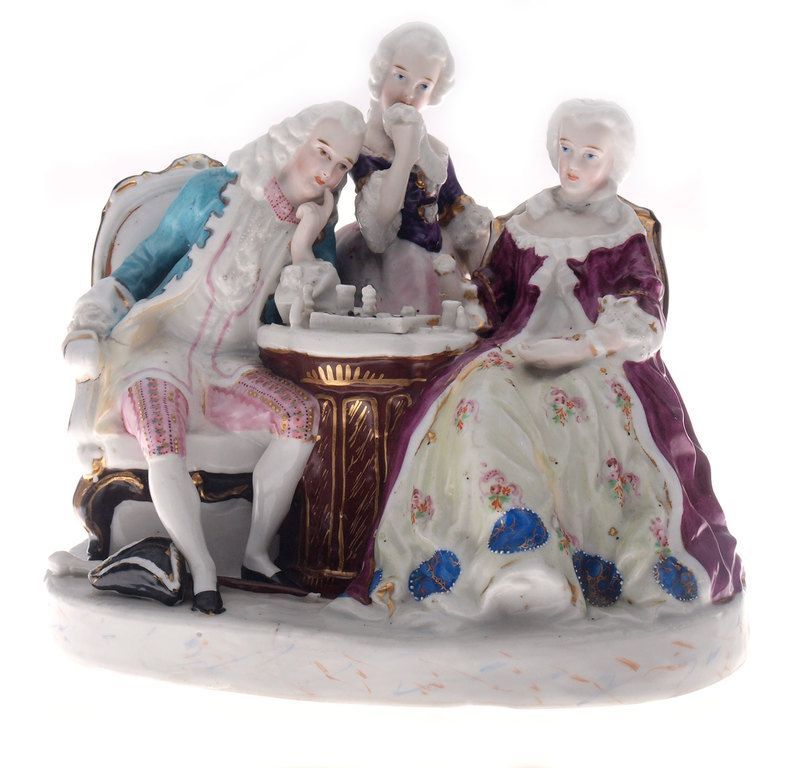 Antique Porcelain figure Chess game