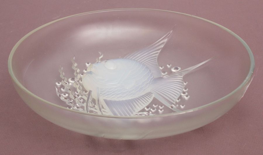 Antique Glass container Fish