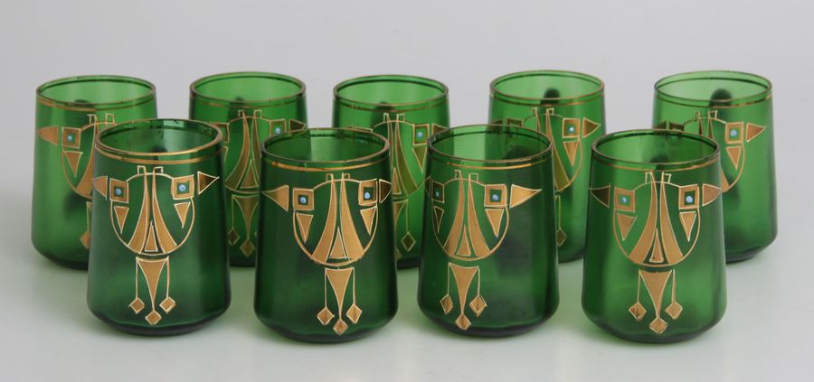 Antique Set of cocktail drinkware