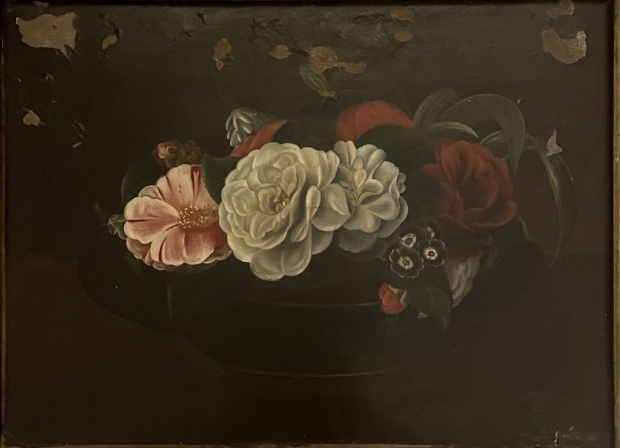 Antique Still Life, Oil on Canvas, Dated 1861.