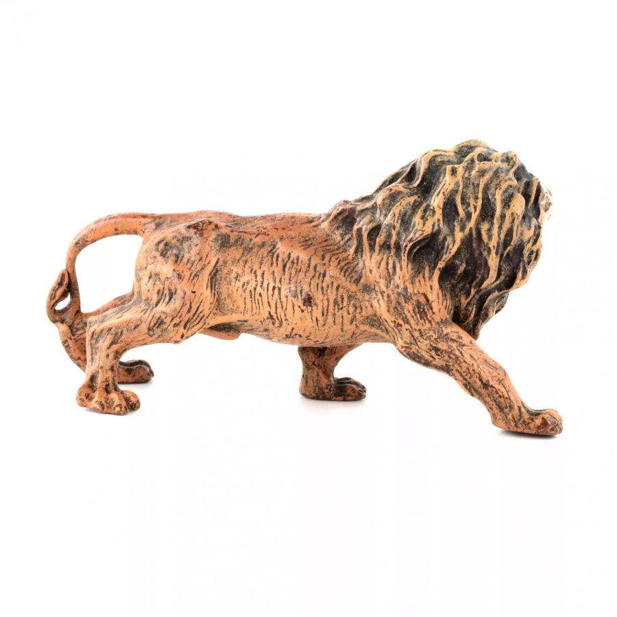 Antique Vienna bronze miniature Lion, Bergman factories.