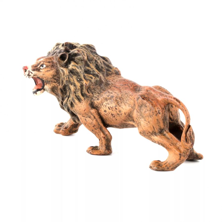 Antique Vienna bronze miniature Lion, Bergman factories.