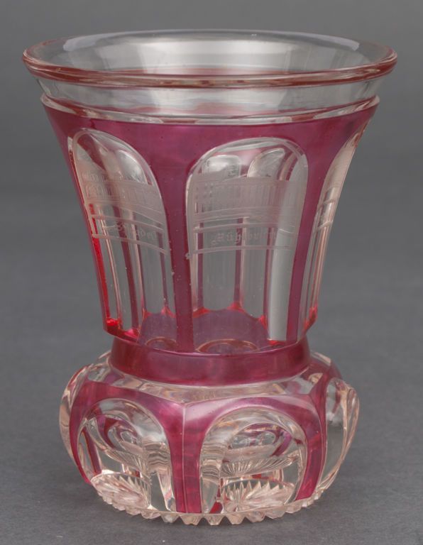 Antique Glass vase with engravings