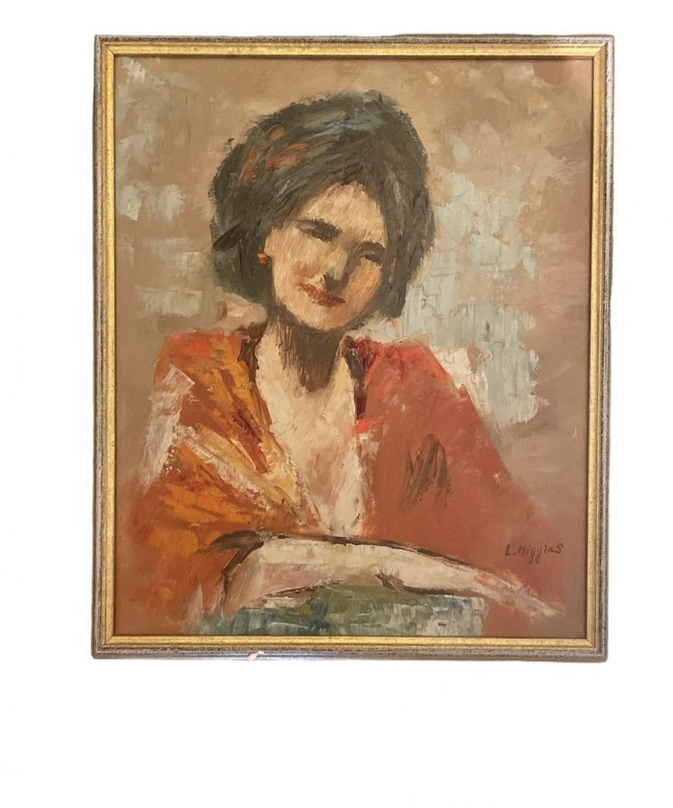 Antique European Portrait of a Lady, Mid-20th Century.