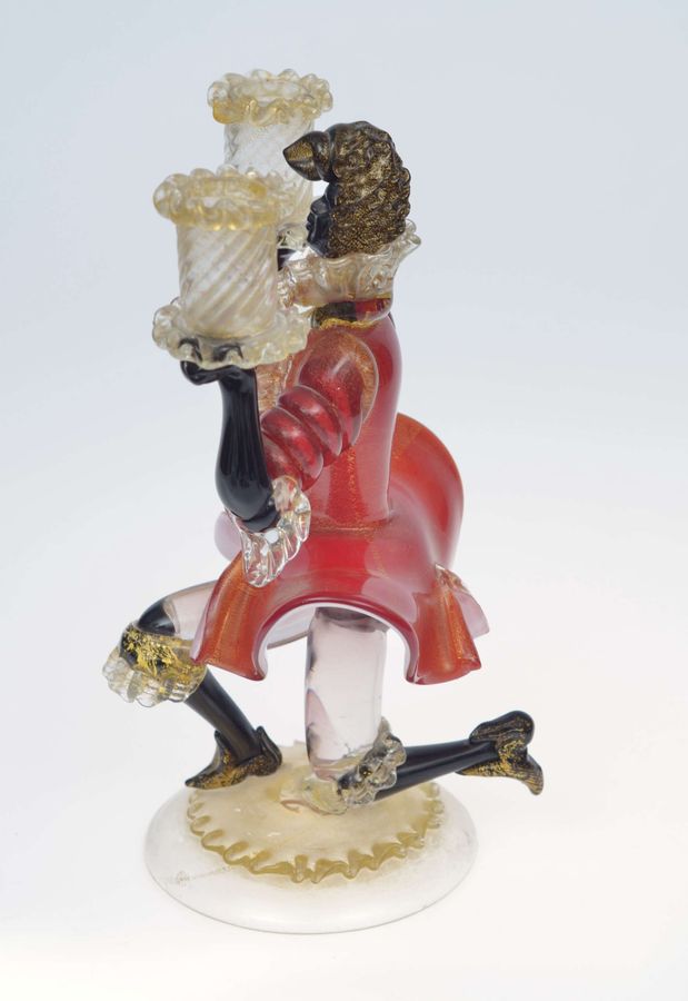 Antique Murano glass figurine  candlestick