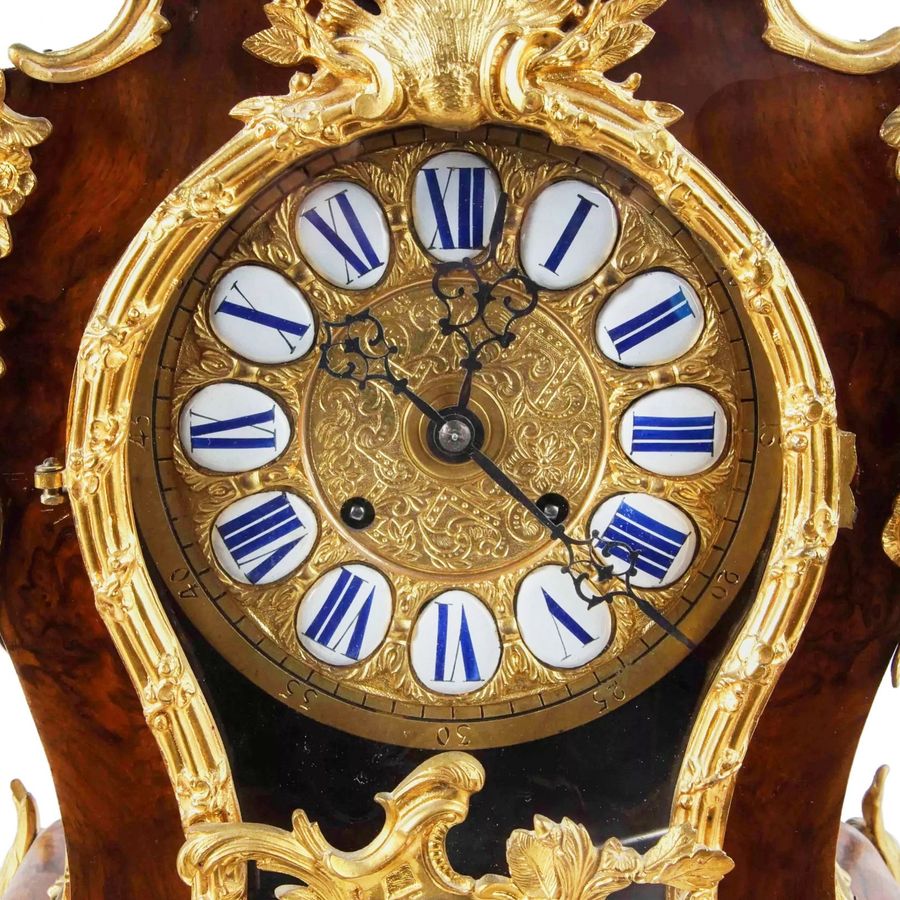 Antique Wall clock with console, Rococo style. 19th century.