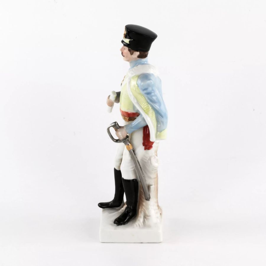 Antique Porcelain hussar during the Napoleonic wars.