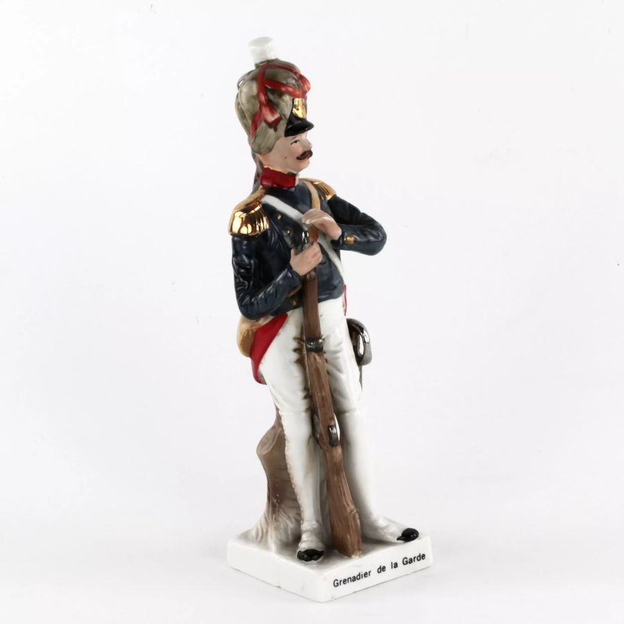 Antique Porcelain figurine Soldier Grenadier De La Garde. Germany