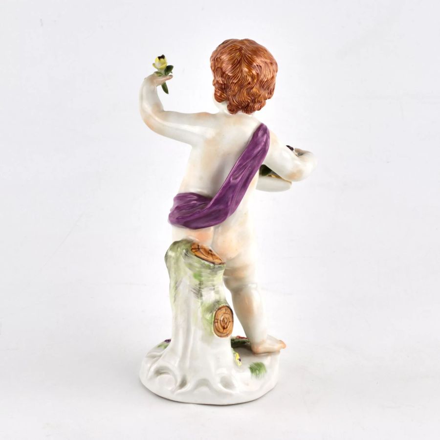 Antique Porcelain figurine allegory Spring. Meissen.