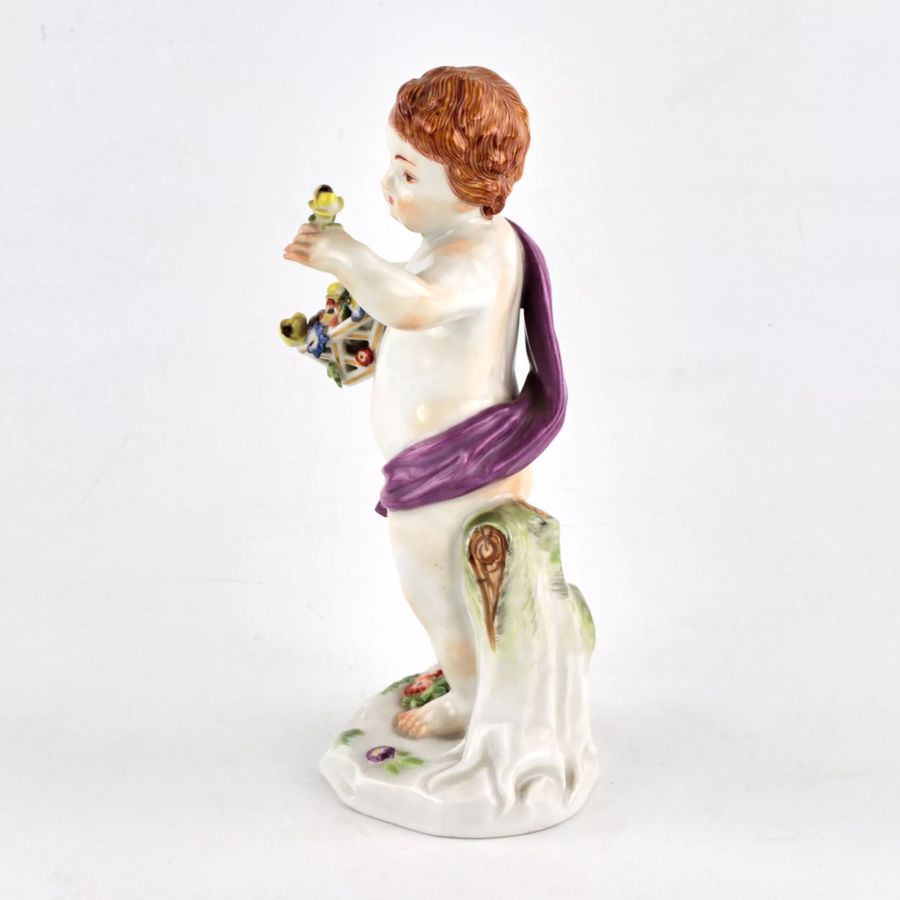 Antique Porcelain figurine allegory Spring. Meissen.