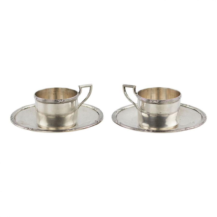 Antique Silver coffee cups