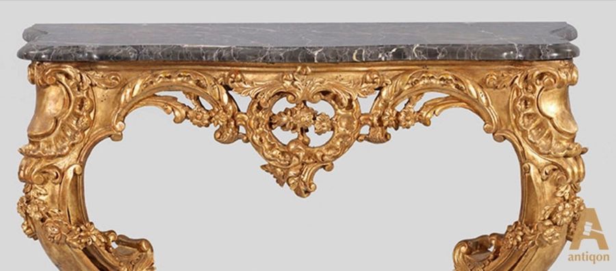 Antique Rococo console. End of the 19th century.