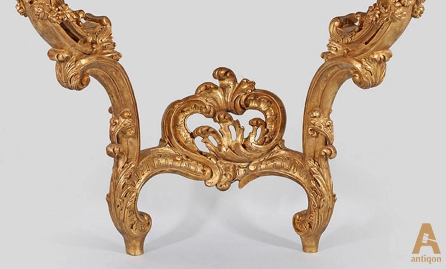 Antique Rococo console. End of the 19th century.