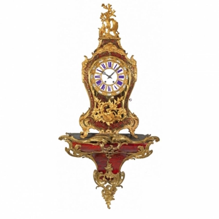 Clock with console in Boulle style